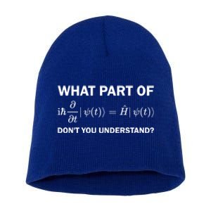 Schrödinger Equation Science Funny Physics Saying Physicist Great Gift Short Acrylic Beanie