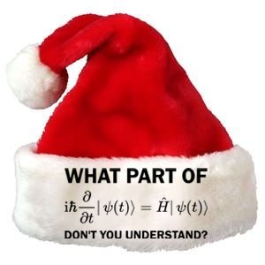 Schrödinger Equation Science Funny Physics Saying Physicist Great Gift Premium Christmas Santa Hat