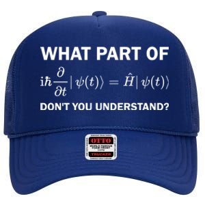 Schrödinger Equation Science Funny Physics Saying Physicist Great Gift High Crown Mesh Back Trucker Hat