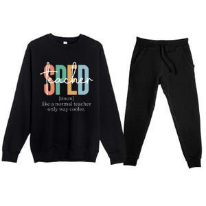 Special Education Sped Teacher Definition Premium Crewneck Sweatsuit Set