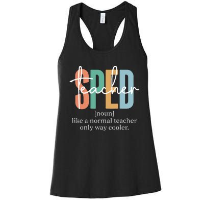 Special Education Sped Teacher Definition Women's Racerback Tank