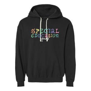 Special Education Squad Special Education Teacher Gift Garment-Dyed Fleece Hoodie