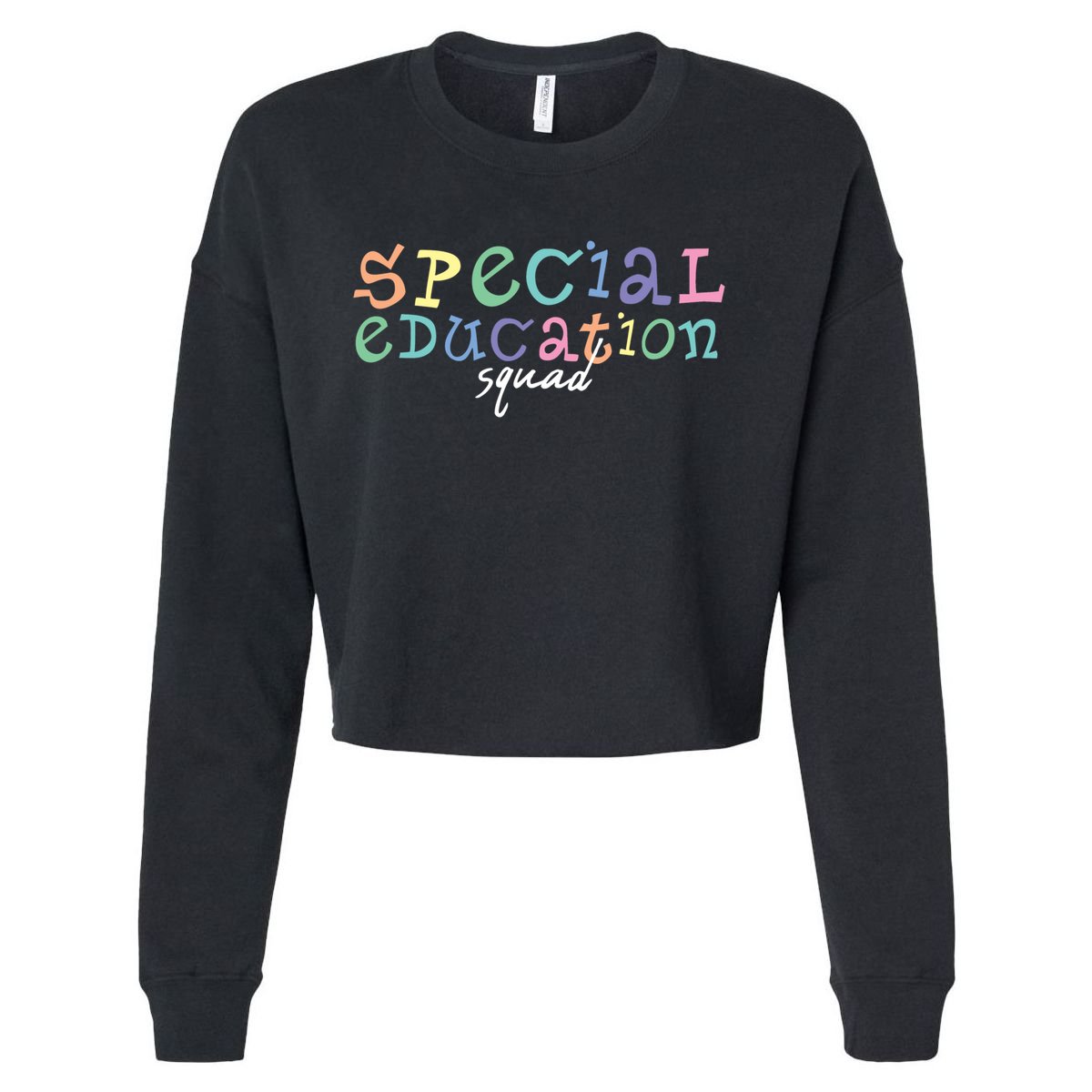 Special Education Squad Special Education Teacher Gift Cropped Pullover Crew
