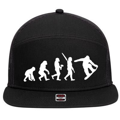 Snowboard Evolution 7 Panel Mesh Trucker Snapback Hat