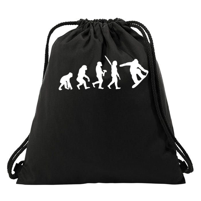 Snowboard Evolution Drawstring Bag