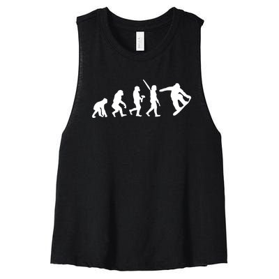 Snowboard Evolution Women's Racerback Cropped Tank