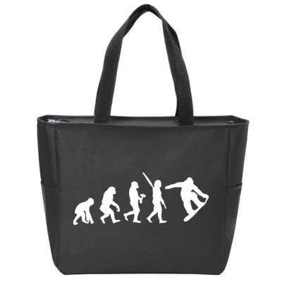 Snowboard Evolution Zip Tote Bag