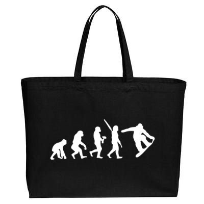 Snowboard Evolution Cotton Canvas Jumbo Tote