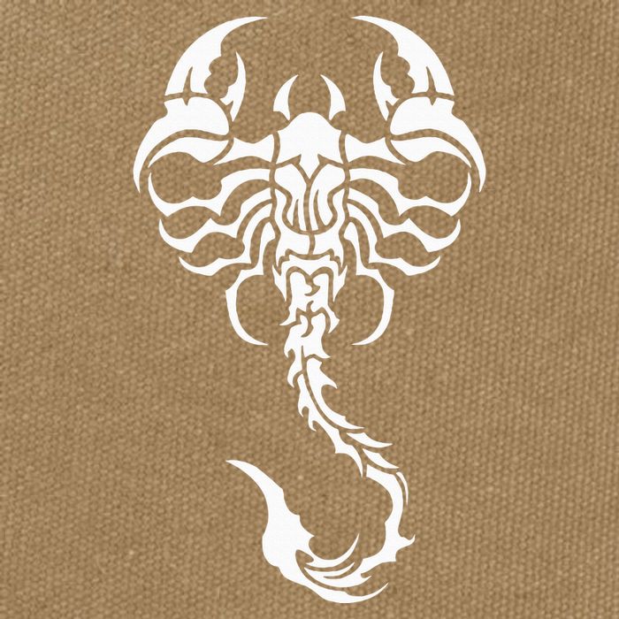 Scorpion Emblem Sleek and Striking Cotton Canvas Backpack