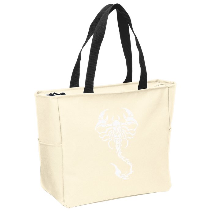 Scorpion Emblem Sleek and Striking Zip Tote Bag