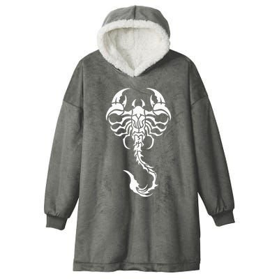 Scorpion Emblem Sleek and Striking Hooded Wearable Blanket