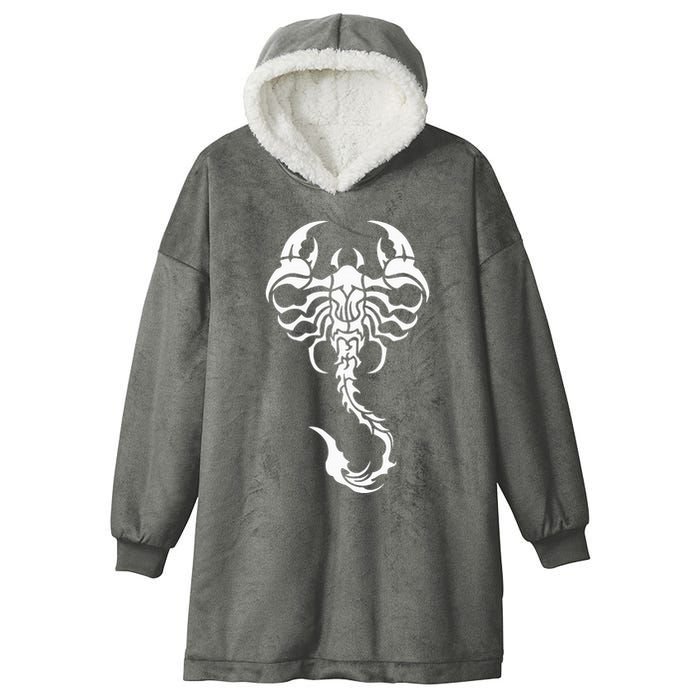 Scorpion Emblem Sleek and Striking Hooded Wearable Blanket