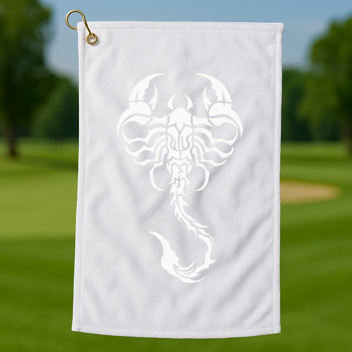 Scorpion Emblem Sleek and Striking Golf Towel