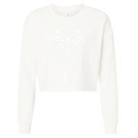 Scorpion Emblem Sleek and Striking Cropped Pullover Crew
