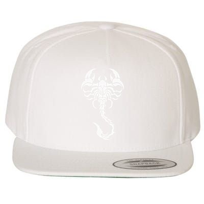 Scorpion Emblem Sleek and Striking Wool Snapback Cap