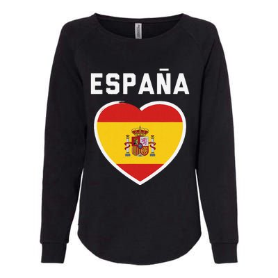 Spain & Espana Soccer & Football Flag Jersey Womens California Wash Sweatshirt