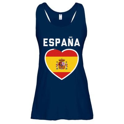 Spain & Espana Soccer & Football Flag Jersey Ladies Essential Flowy Tank