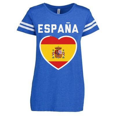 Spain & Espana Soccer & Football Flag Jersey Enza Ladies Jersey Football T-Shirt