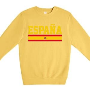 Spain Espana Spanish Flag Pride Sports Fan Soccer Gift Premium Crewneck Sweatshirt