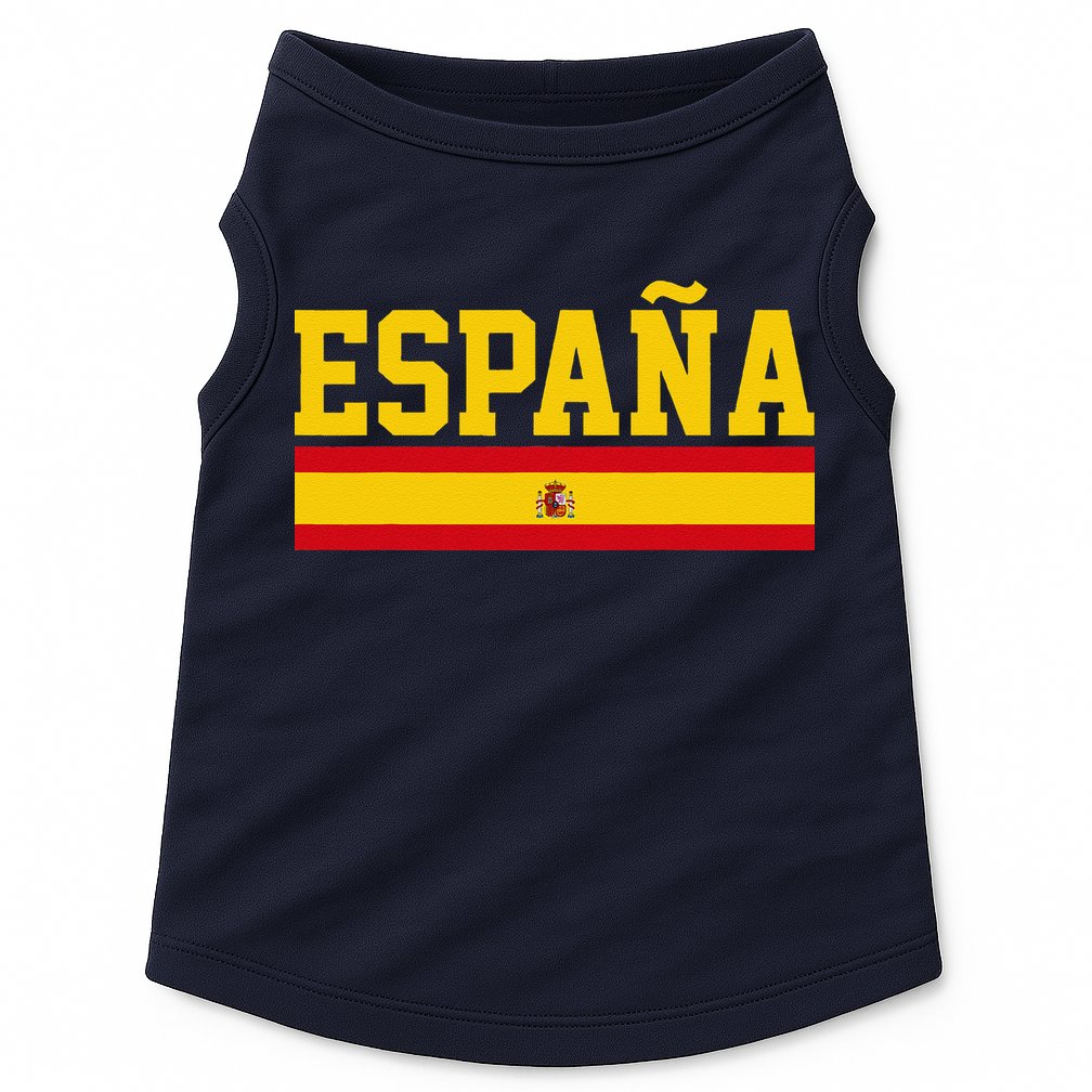 Spain Espana Spanish Flag Pride Sports Fan Soccer Gift Doggie Tank