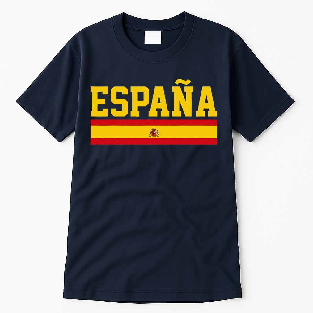 Spain Espana Spanish Flag Pride Sports Fan Soccer Gift Tall T-Shirt