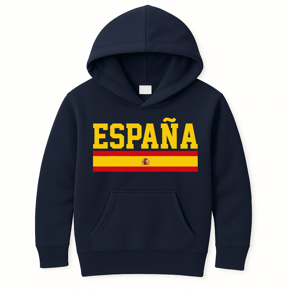 Spain Espana Spanish Flag Pride Sports Fan Soccer Gift Kids Hoodie