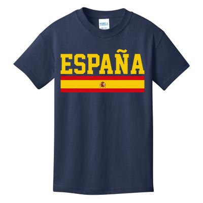 Spain Espana Spanish Flag Pride Sports Fan Soccer Gift Kids T-Shirt