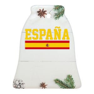 Spain Espana Spanish Flag Pride Sports Fan Soccer Gift Ceramic Bell Ornament