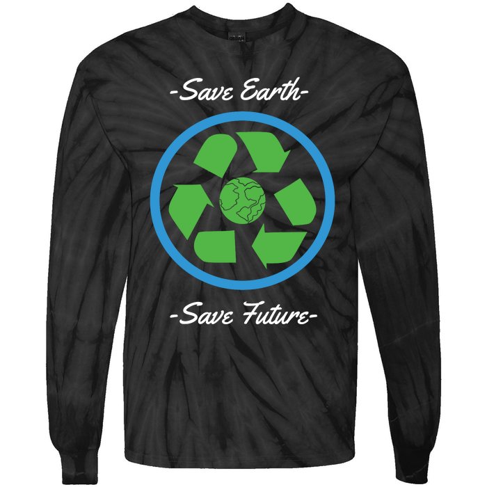 Save Earth Save Future Tie-Dye Long Sleeve Shirt