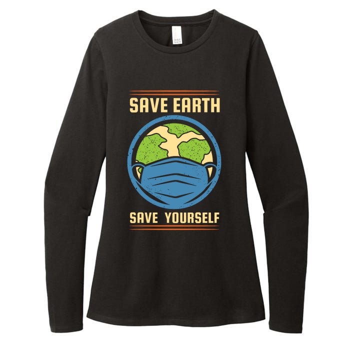 Save Earth Save Yourself Womens CVC Long Sleeve Shirt