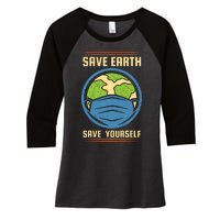 Save Earth Save Yourself Women's Tri-Blend 3/4-Sleeve Raglan Shirt