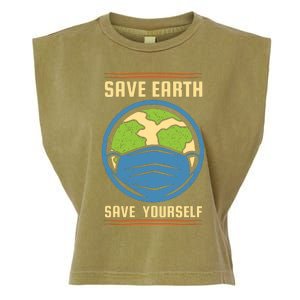 Save Earth Save Yourself Garment-Dyed Women's Muscle Tee