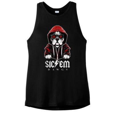 Sic Em Sic Em Go Bulldogs Bulldogs Sport Game Day Ladies PosiCharge Tri-Blend Wicking Tank