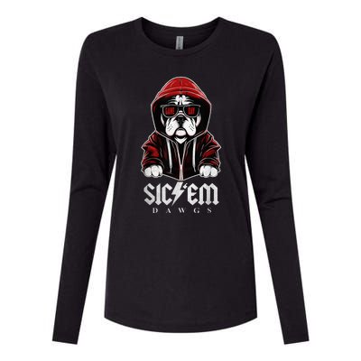 Sic Em Sic Em Go Bulldogs Bulldogs Sport Game Day Womens Cotton Relaxed Long Sleeve T-Shirt