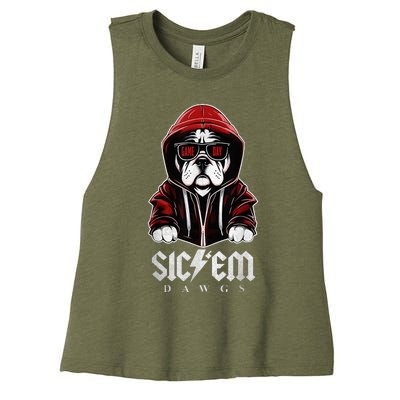 Sic Em Sic Em Go Bulldogs Bulldogs Sport Game Day Women's Racerback Cropped Tank