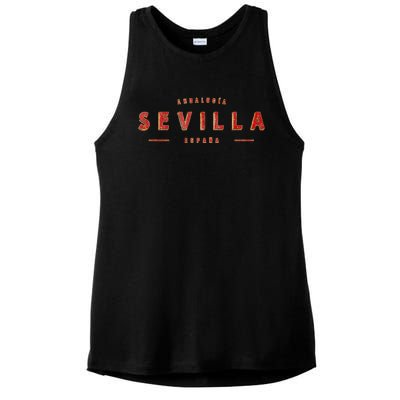 Sevilla EspañA Seville Spain Sevilla AndalucíA Ladies PosiCharge Tri-Blend Wicking Tank