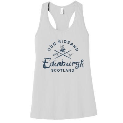 Scotland Edinburgh Scottish Vintage Women's Racerback Tank