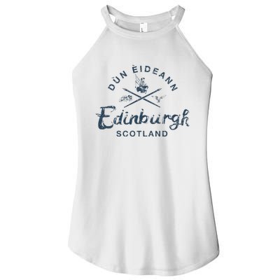 Scotland Edinburgh Scottish Vintage Women’s Perfect Tri Rocker Tank