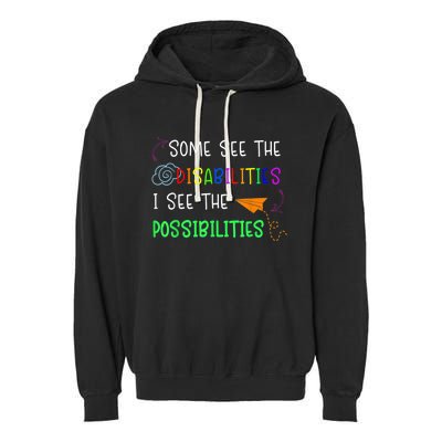 Special Education SPED Teacher Garment-Dyed Fleece Hoodie