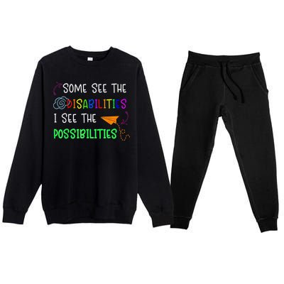 Special Education SPED Teacher Premium Crewneck Sweatsuit Set