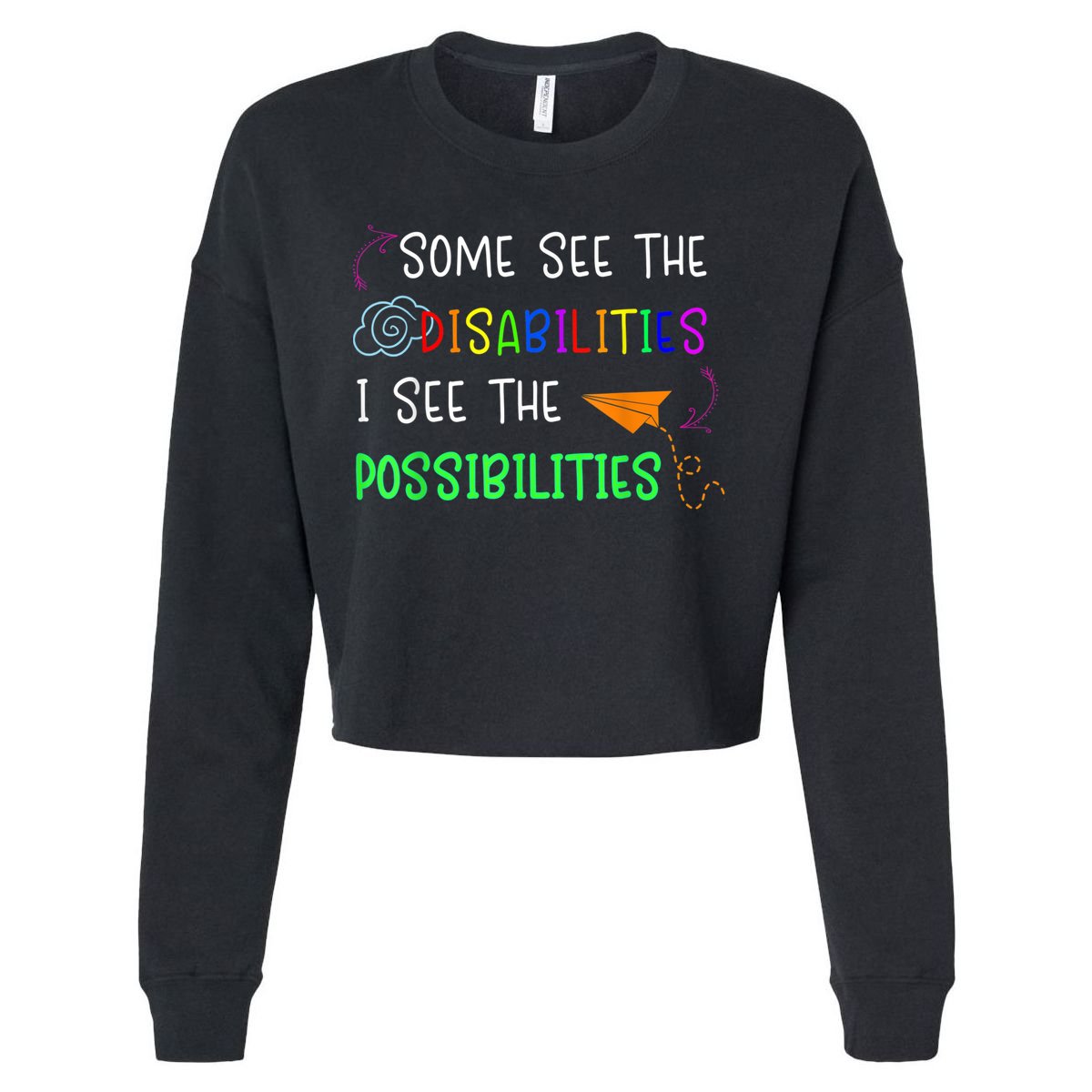 Special Education SPED Teacher Cropped Pullover Crew