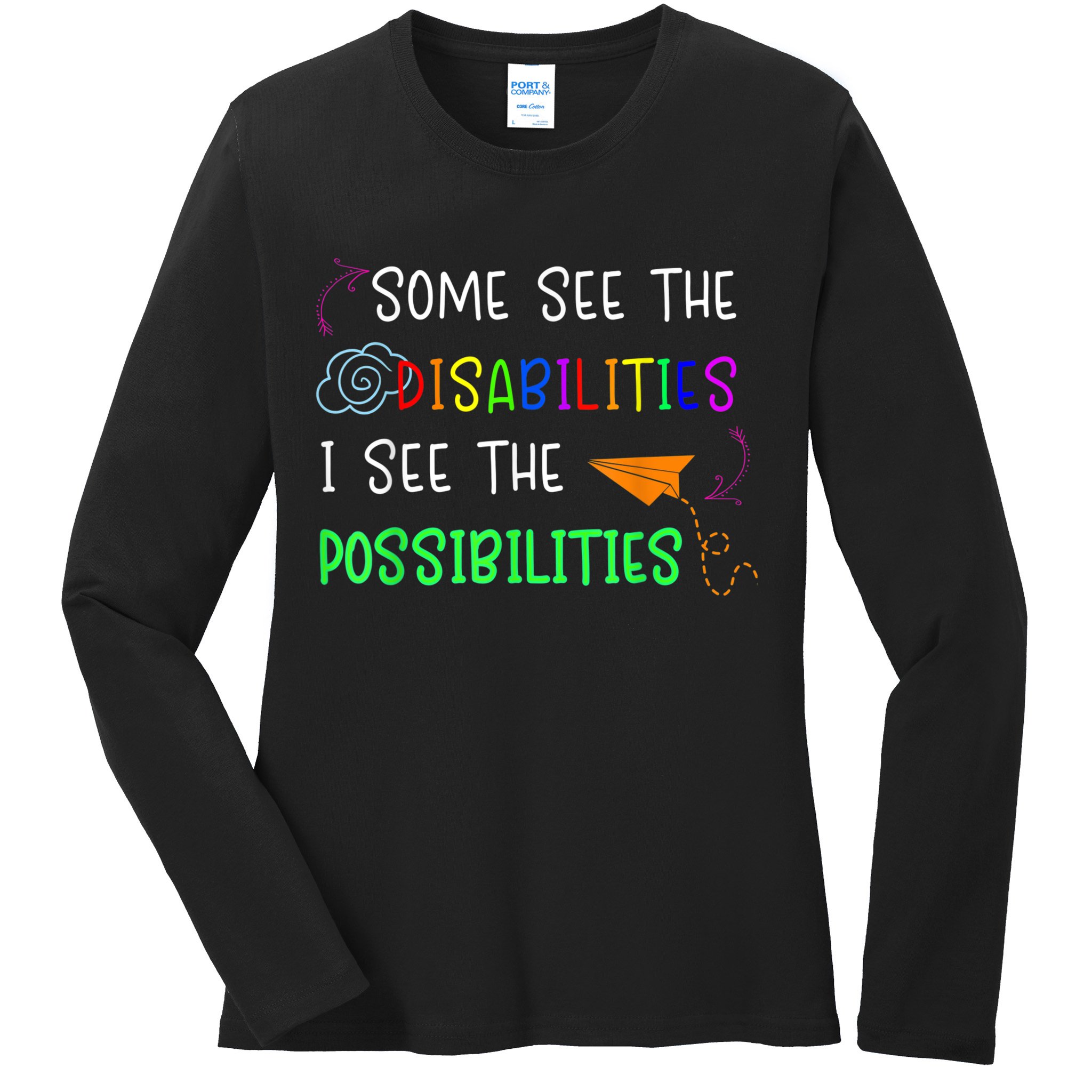 Special Education SPED Teacher Ladies Long Sleeve Shirt