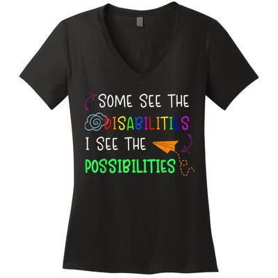 Special Education SPED Teacher Women's V-Neck T-Shirt
