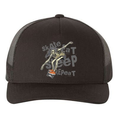 Skate Eat Sleep Repeat Yupoong Adult 5-Panel Trucker Hat