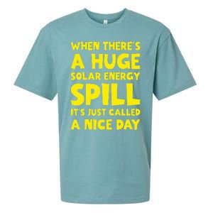 Solar Energy Spill Funny Solar Power Renewable Energy Sueded Cloud Jersey T-Shirt