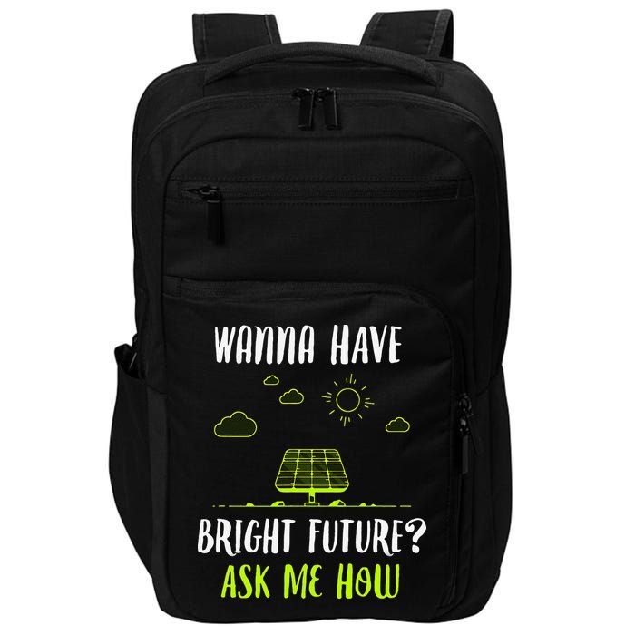 Solar Energy Solar Panels Bright Future Funny Solar Power Impact Tech Backpack