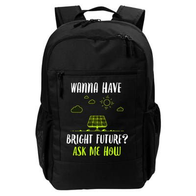 Solar Energy Solar Panels Bright Future Funny Solar Power Daily Commute Backpack