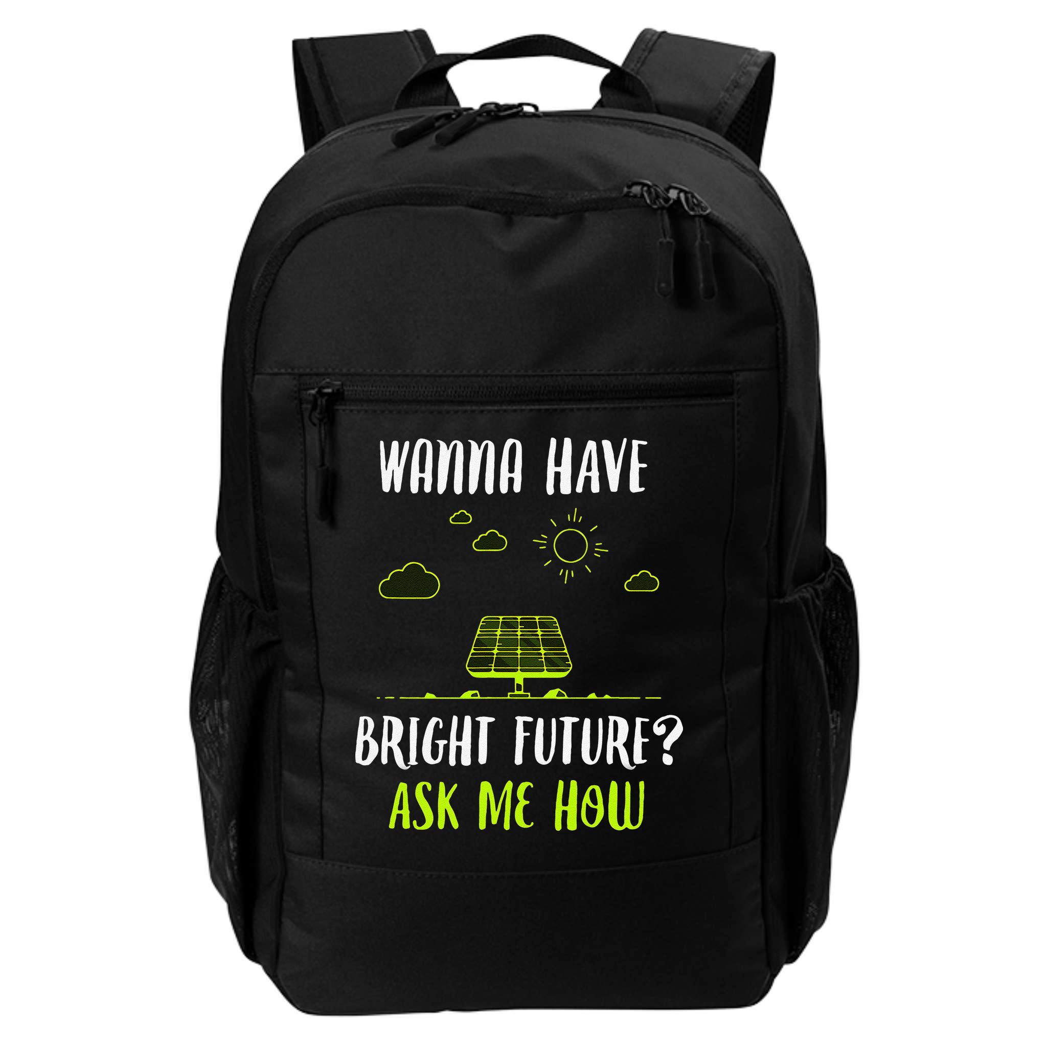 Solar Energy Solar Panels Bright Future Funny Solar Power Backpack
