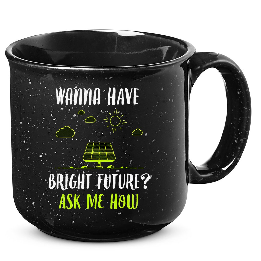 Solar Energy Solar Panels Bright Future Funny Solar Power 15oz Campfire Ceramic Mug