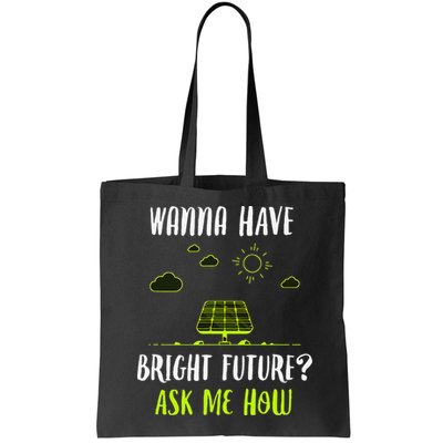 Solar Energy Solar Panels Bright Future Funny Solar Power Bag